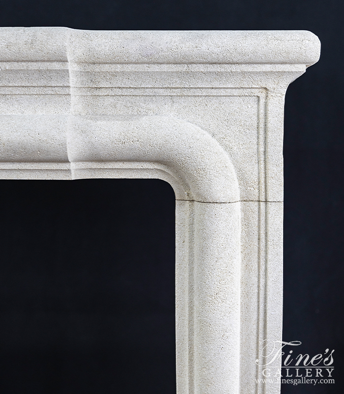 Marble Fireplaces  - Old World Mantel In French Limestone  - MFP-2510